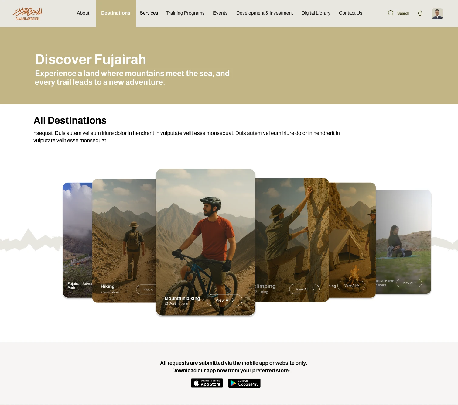Fujairah Adventures project presentation